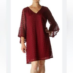 Madison Leigh Burgundy lace slip dress size 6